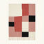 Rose Zanafi Kilim rug Ait Baha with rust black and ivory color blocks, full rug view