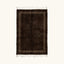 Amalu charcoal Beni Ourain rug with framed border design, full view