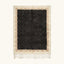 Charcoal and ivory Beni Ourain rug, full view