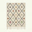 Ivory Azilal rug Asafu with black grid symbols, full rug view