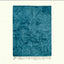 Ocean blue Mrirt rug Amussu with abstract grid pattern, full rug view