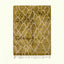 Olive and ivory Mrirt rug Tifrat with organic lattice pattern, full rug view