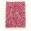 Rose Beni Ourain rug Tizi with cream fringe on plain background