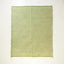 Sage green and ivory Zanafi kilim rug Akalun with minimal linear grid, full rug view