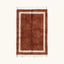 Tazdayt terracotta Beni Ourain rug with framed border design, full view
