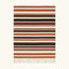 Terracotta Zanafi rug Zagora with horizontal stripes, full rug view