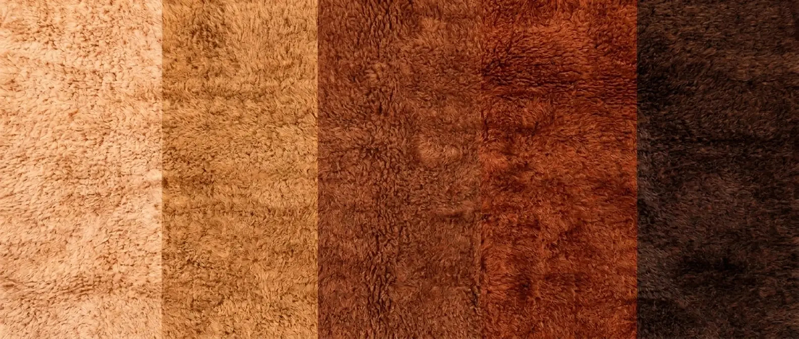 Handmade Moroccan wool rug in rust, terracotta, and burnt-orange tones