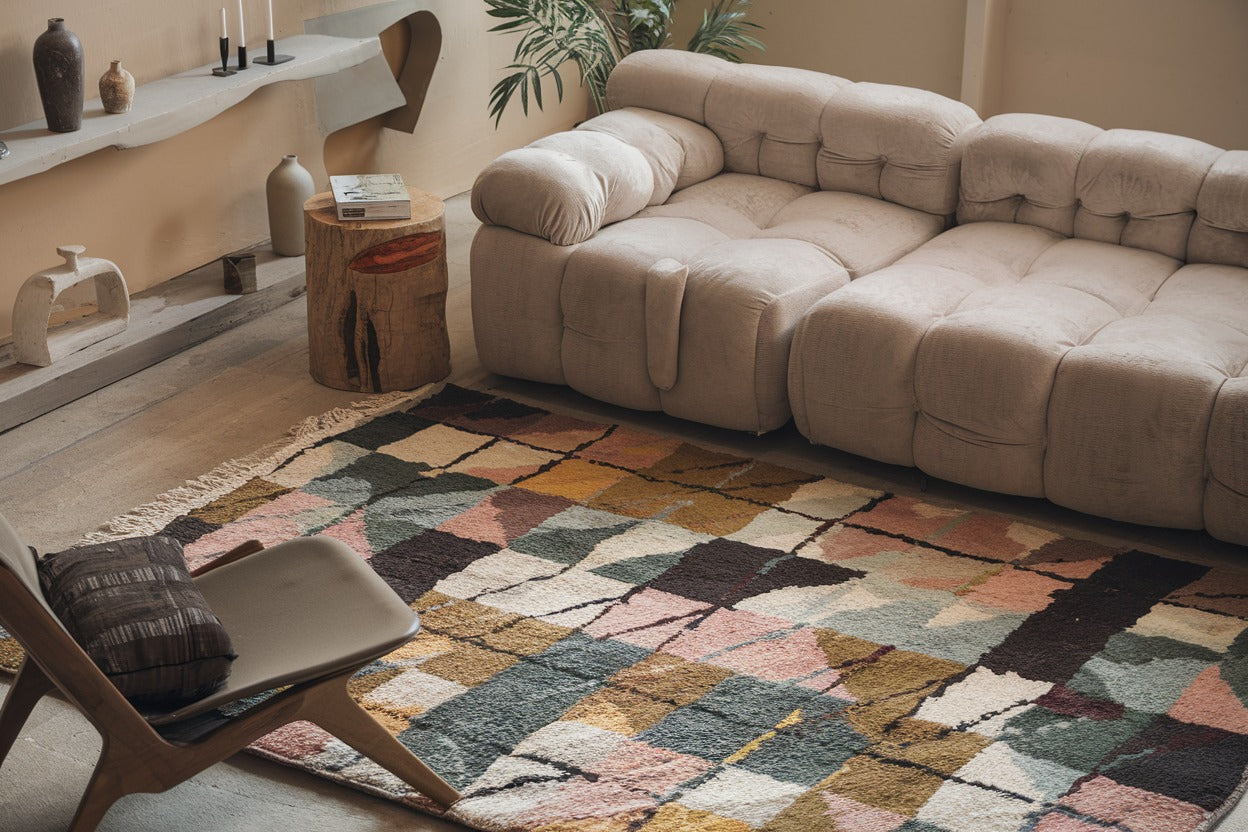 Modern Moroccan Wool Rugs | Sleek, Handwoven Berber Rugs for Contemporary Spaces