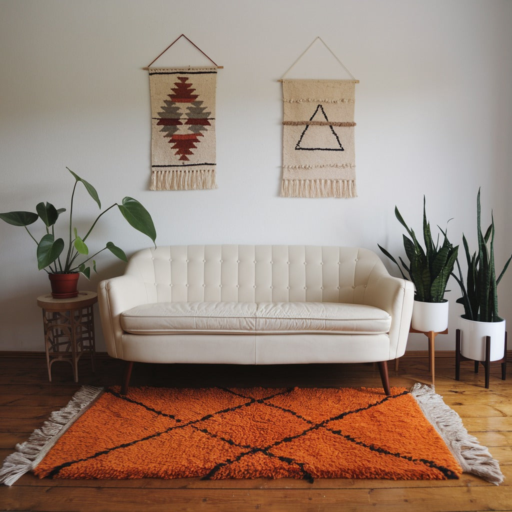 Orange Moroccan Rug