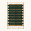 Forest Green, Ochre and Ivory Beni Ourain Rug – Horizontal Band Design – Azru