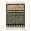 Full view of the Agbalou olive Beni Ourain rug with a framed triangle motif and hand-tied fringe.