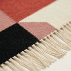 Rose Zanafi Kilim rug Ait Baha, handwoven edge detail