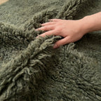 Akal olive Beni Ourain rug craftsmanship detail