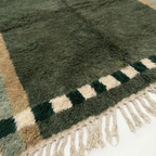 Akal olive Beni Ourain rug pattern detail