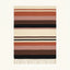 Rust Zanafi Kilim rug Akka with rose brown ivory and black bands, full rug view
