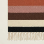 Rust Zanafi Kilim rug Akka, handwoven border detail