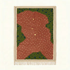 Blush Zanafi rug Amezmiz with dotted organic field, full rug view