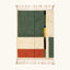 Anir green Beni Ourain rug with abstract color block design, full view