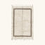 Asirem ivory Beni Ourain rug with framed border design, full view