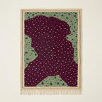 Plum Zanafi rug Asni with dotted organic field, full rug view