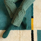 Ayyur teal Beni Ourain rug in a modern interior