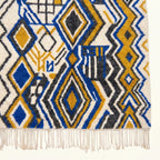 Blue Azilal rug border detail