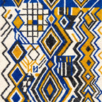 Blue Azilal rug craftsmanship detail