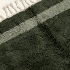 Azilal green Beni Ourain rug pattern detail