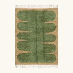 Azrar sage Beni Ourain rug full view