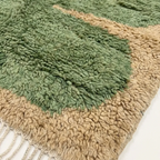 Azrar sage Beni Ourain rug pattern close-up