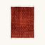 Full view of the Azru terracotta Beni Ourain rug with small ivory cross motifs.