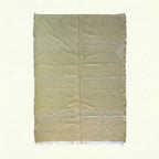 Beige and ivory Zanafi kilim rug Tifawine with tonal herringbone, full rug view