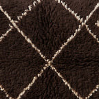 Close-up of the night grid pattern on the Ayur Moroccan wool pillow