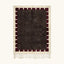 Brown and burgundy Beni Ourain rug, full view