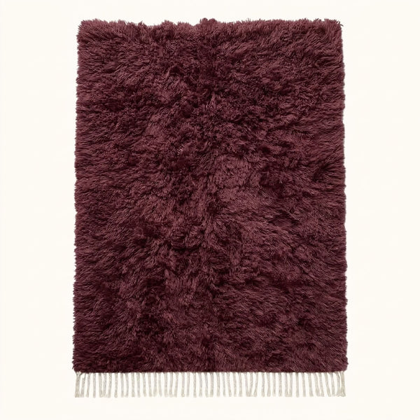Tapis Mrirt Bordeaux – Velours texturé – Tamda