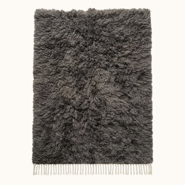 Charcoal Mrirt Rug – Textured Pile – Dihya