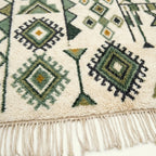 Charcoal Azilal Rug – Cream Grid Pattern – Azenzar