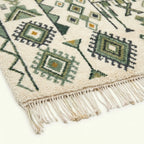 Charcoal Azilal Rug – Cream Grid Pattern – Azenzar