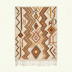 Coral Azilal Rug – Blue Diamond Pattern – Imider