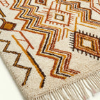 Coral Azilal Rug – Blue Diamond Pattern – Imider