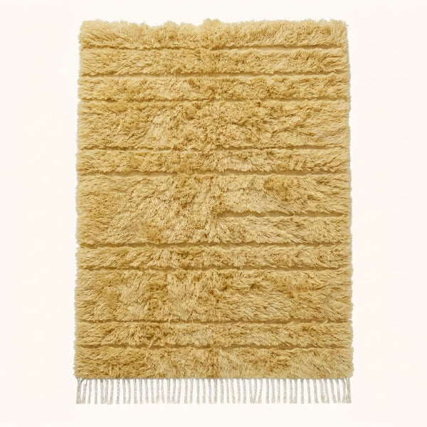 Cream Mrirt Rug – Textured Stripe – Yakout