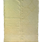 Cream Zanafi kilim rug Aitounir with minimal panels, weave detail