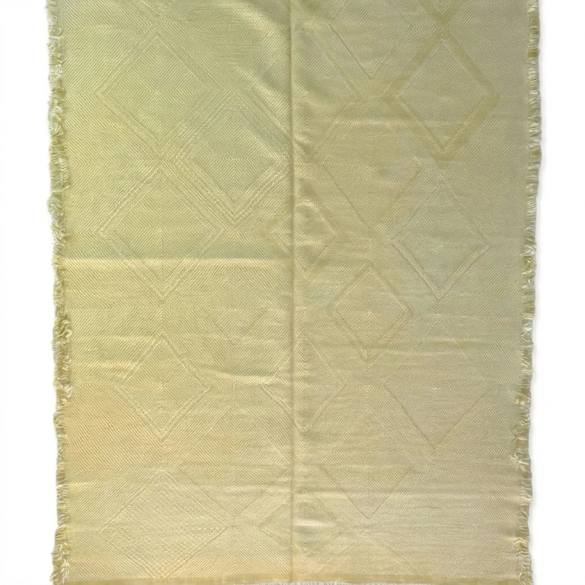 Cream Zanafi kilim rug Aitounir with minimal panels, weave detail