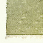 Sage Zanafi Kilim rug Fint with subtle diamond pattern, weave and border detail