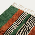 Close-up of the central stripe pattern on the Tanit rug.