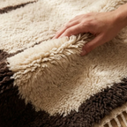 Ifri ivory Beni Ourain rug natural wool texture