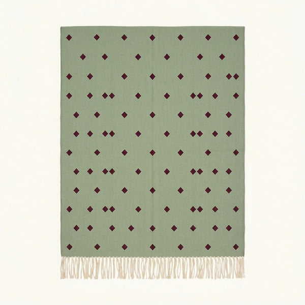 Sage Zanafi Rug – Burgundy Diamonds – Igli