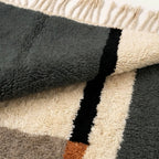 Imal charcoal Beni Ourain rug pattern detail