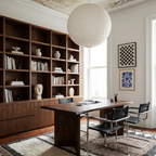 Imilchil taupe Beni Ourain rug styled in a contemporary interior