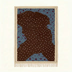 Brown Zanafi rug Imlil with dotted organic field, full rug view